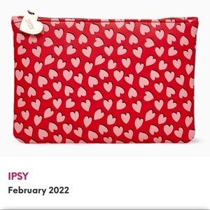 IPSY Heart Print February 20202 Valentine Glam Bag